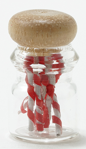 Dollhouse Miniature Candy Cane Jar